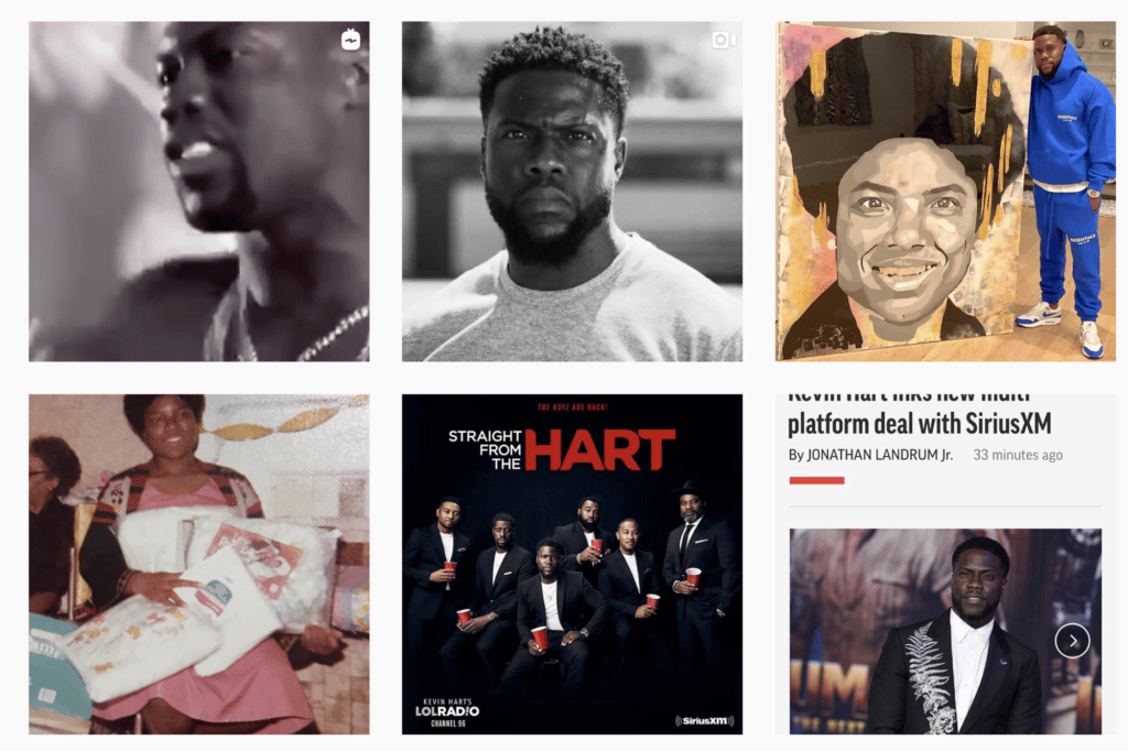 Kevin Hart’s Instagram feed