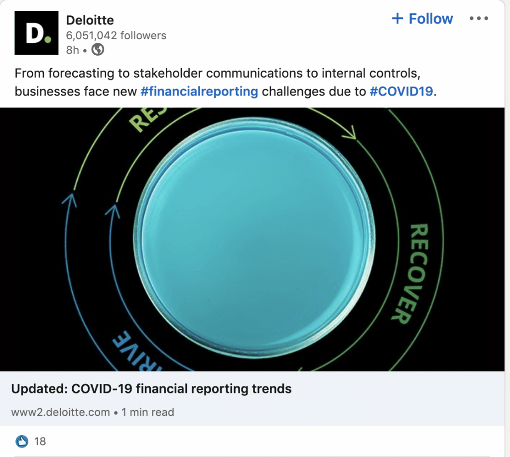 deloitte linkedin post