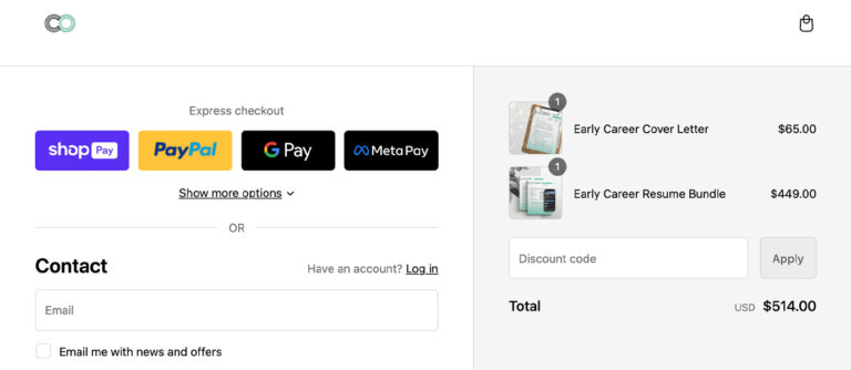 shopify's new one page checkout